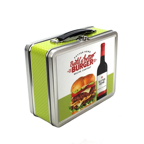 Medium Retro lunch box : size 7.5" x 6" x 3"
