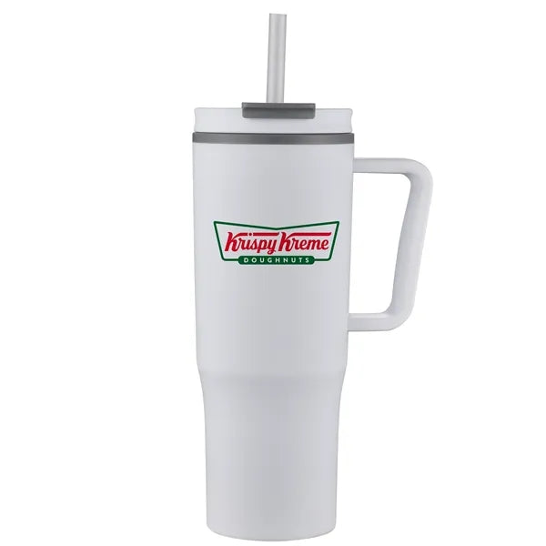 Aqueduct-X 30 Oz Plastic Tumblers with Straw (Double Walled)