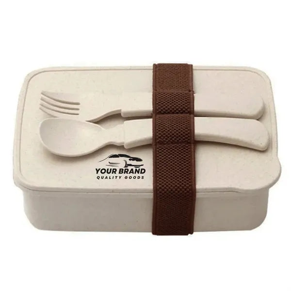 Portable Heated Lunch Box Fiber Bento Food Storage Container