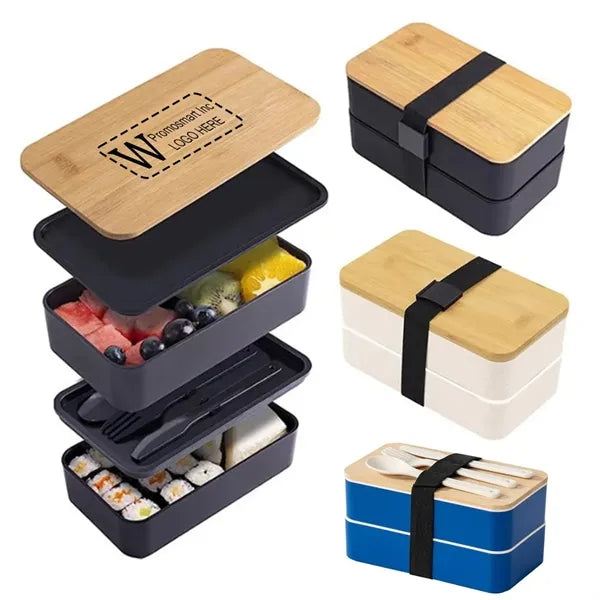 Bamboo Lunch Container Microwavable Food Storage