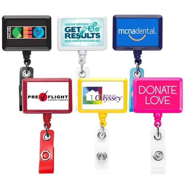 JUMBO Rectangle Retractable Badge Reel