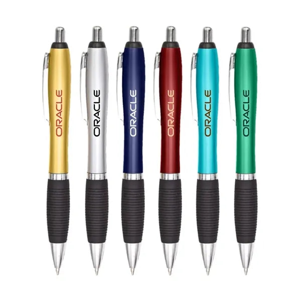 Union Printed - Contour Metallic Grip Click Pen