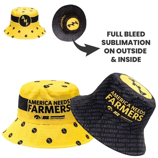 Full Color Reversible Bucket Hat Sublimation on Both Sides