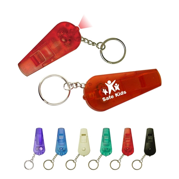 Light-N-Sound Safety Whistle, with Red LED Light