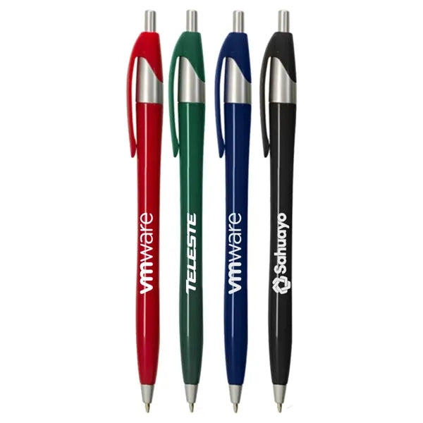 Union Printed, "Elegant" Clicker Pen - Colored Barrels
