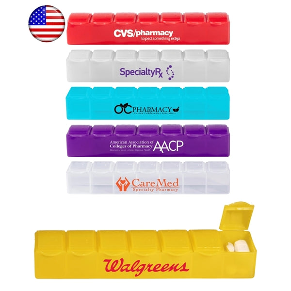 Union Printed, USA Made 7 Day Pill Box Planner