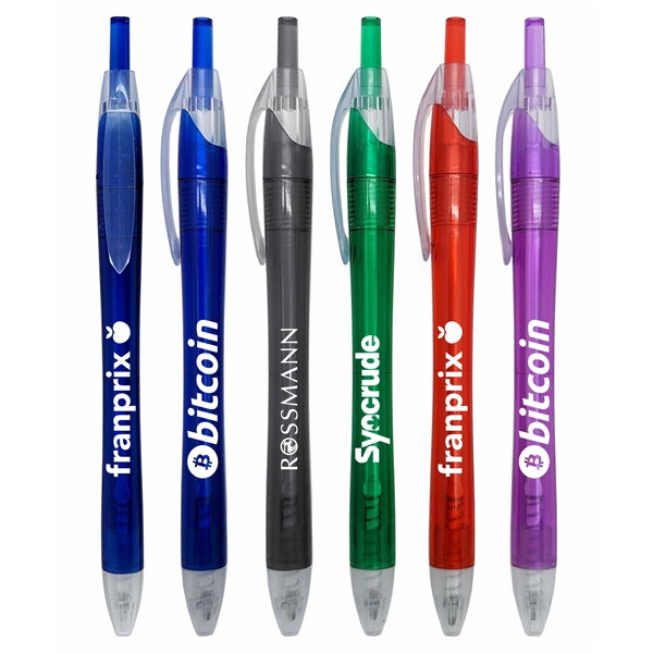 Union Printed, "Elegant" Clicker Pen - Frosted Barrels