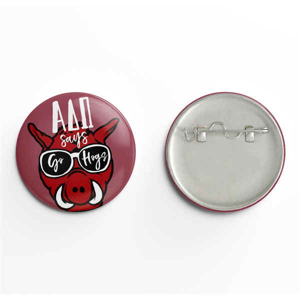 3" Round Button Full Color w/Safety Pin