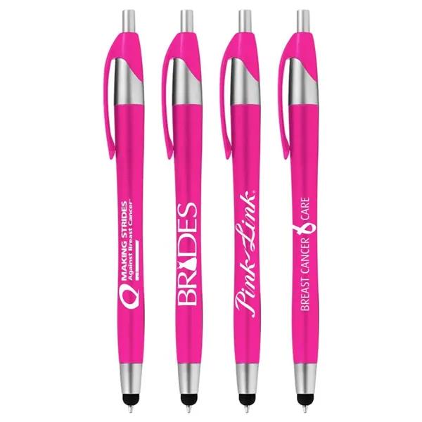 Breast Cancer Awareness Pink Ballpoint Stylus Click Pen