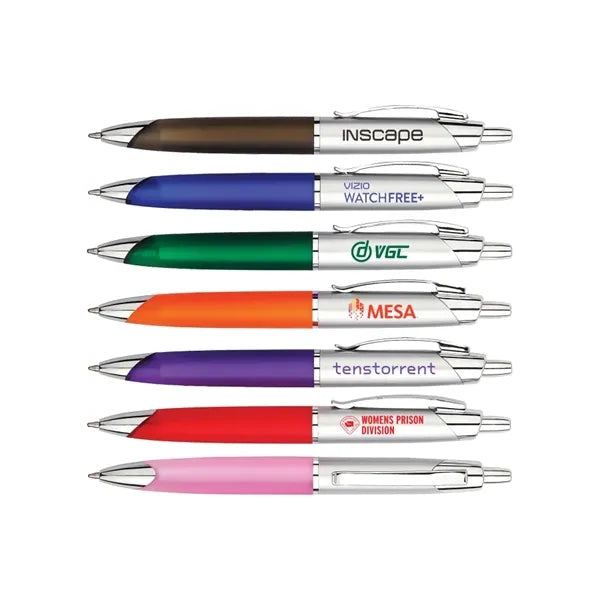 Union Printed - Color Wave Click Ballpoint Pen with 1-Color