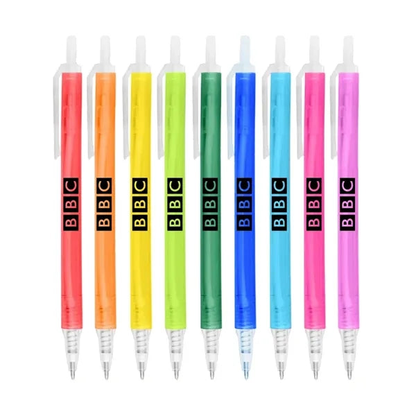Union Printed - Ellis Frosted Translucent Stick Click Pen