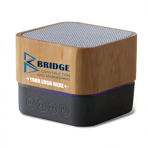 Mini Bamboo Square Portable Speaker