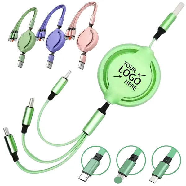 3 in 1 Retractable Charging Cable Fast Charger