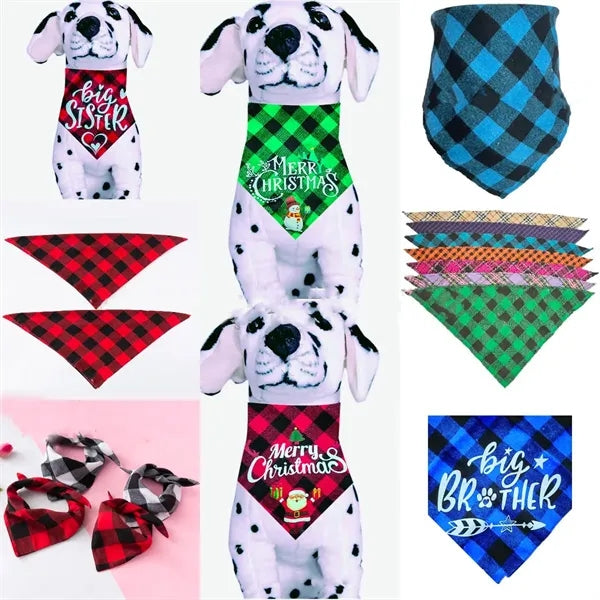 Printed Polyester Pet Triangle Bandanna