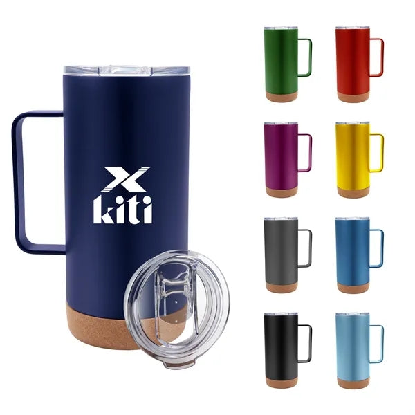 16oz Insulated Stainless Steel Travel Mug W/ Cork Bottom