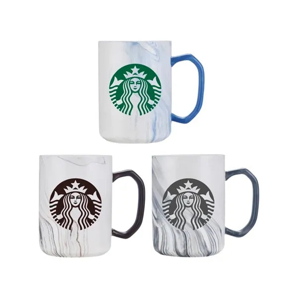 Union Printed - 20 Oz. Marble Pattern Ceramic Mug