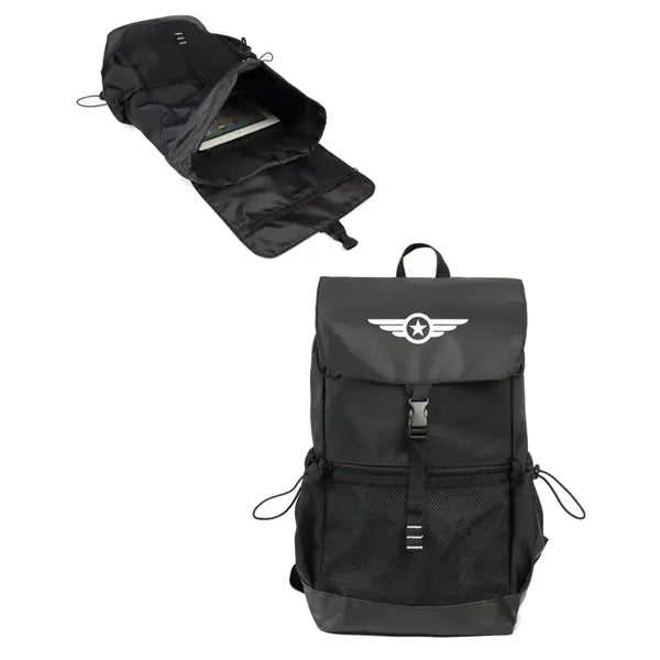 Union Printed - Drawstring Buckle Backpack