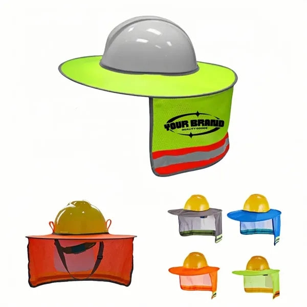 High Visibility Safety Sun Shade For Hard Hats