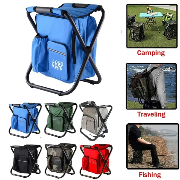 Portable Camping Chair with Cooler Bag