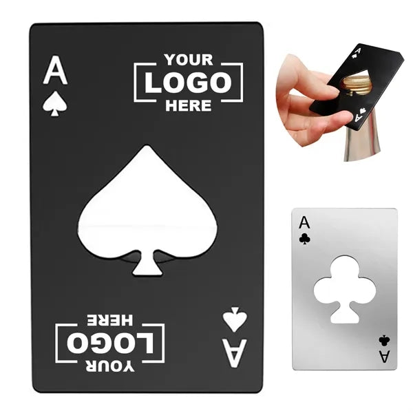 Spade Ace Card Bottle Opener Creative Shape Stainless Steel