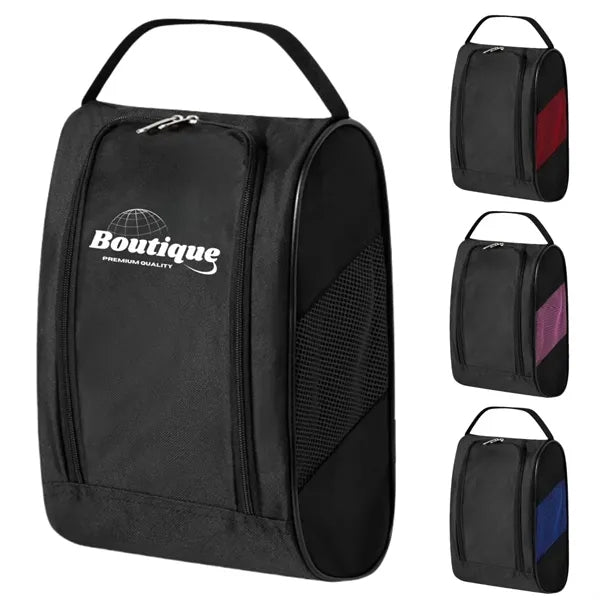 Breathable Golf Shoe Bag With Handle And Zipper Closure