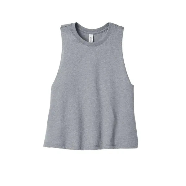 BELLA+CANVAS Women's Racerback Cropped Tank.