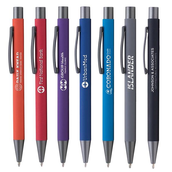 Bowie Softy - Laser Engraved - Metal Pen - Rubberized Finish