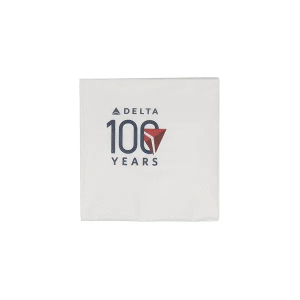 Beverage Napkin 3 Ply 1/4 Fold White Digital Print