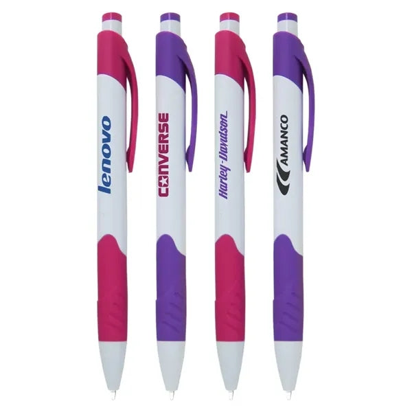 Union Printed, "Maryland" White Clicker Pen w/ Grip