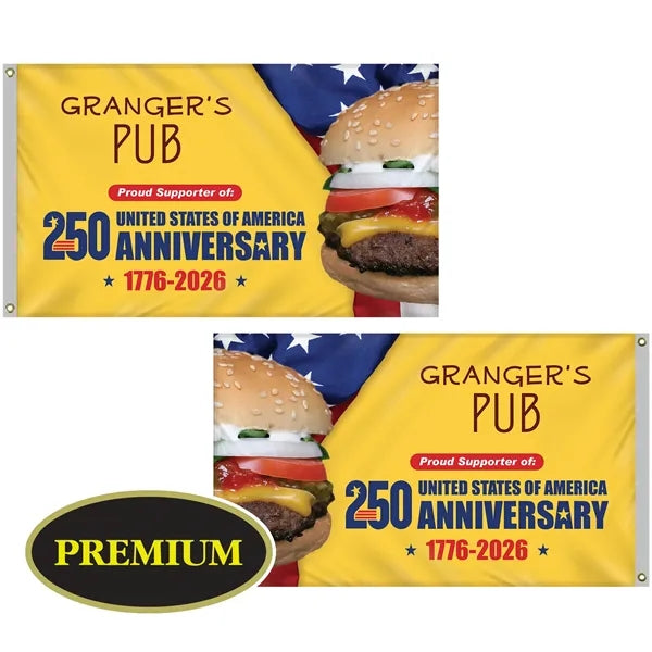 3' x 5' Double Sided Digitally Printed Knit Polyester Flag