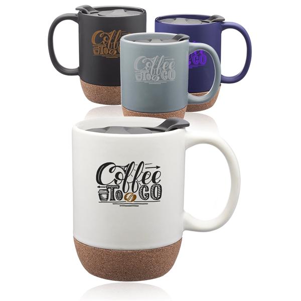 13 oz. Barista Ceramic Custom Mug with Cork Bottom