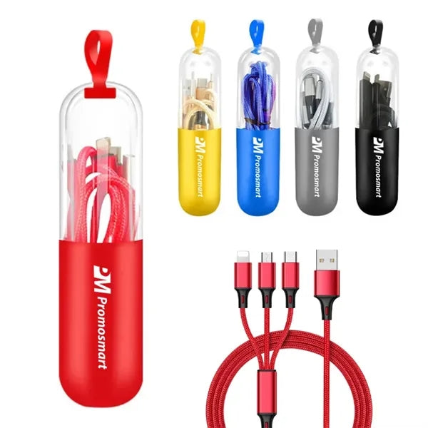 Capsule Case 3-in-1 Universal Fast Charging Cable Set
