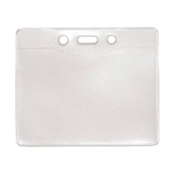Horizontal Clear Vinyl Badge Holder (Blank)