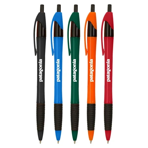 Union Printed - Slims Black Trim Grip Click Pen