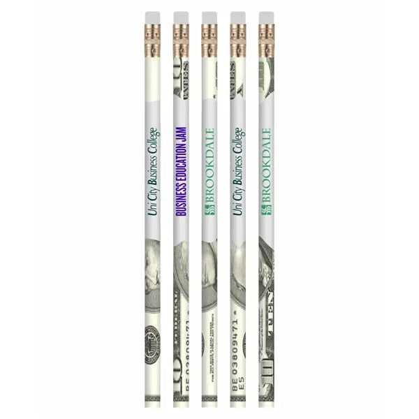 Union Printed - Money Themed Assortment Pencils with 1-Color