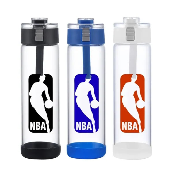 Union Printed - 22 Oz. Glass Bottle w/ Locking lid and Carry