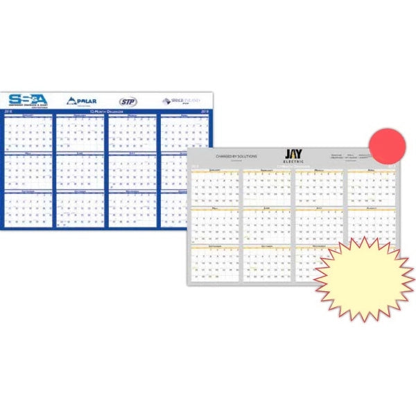 Laminated Wall Calendar Printed on Two Sides