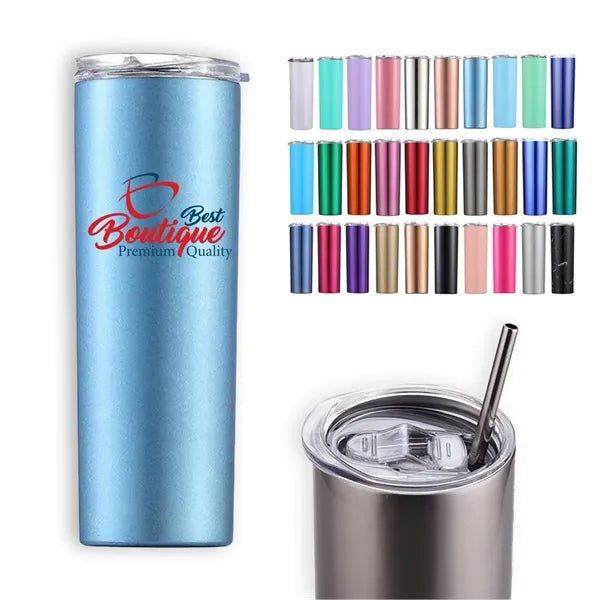 20 Oz. Tumbler with Lid and Straw Insulated Double Wall Cup