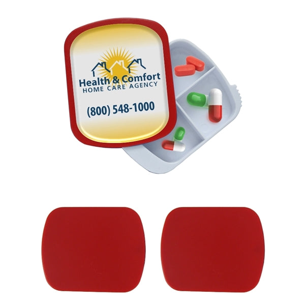 4 Compartment Pill Box - Full Color