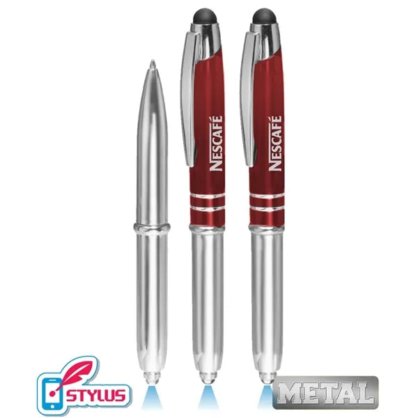 Union Printed, Promotional "Dazzling" Metal LED Stylus Pen