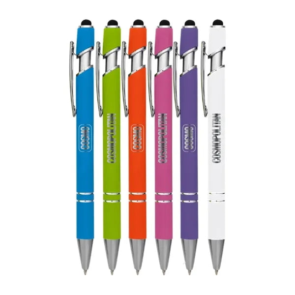 Tropical Color Jenny Stylus Satin Soft Touch Click Metal Pen