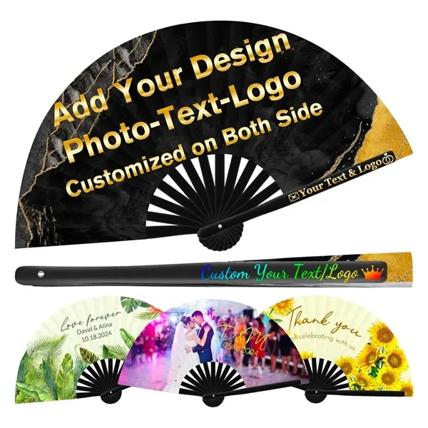 13 Inch Large Folding Rave Fan for Party & Festival