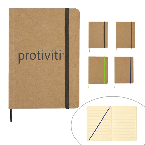 Eco Notebook with Recycled paper and strap