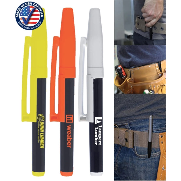 USA Made RevMark Bright Permanent markers, with Belt Clip