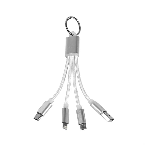 4-in-1 USB Keychain Charging Cable