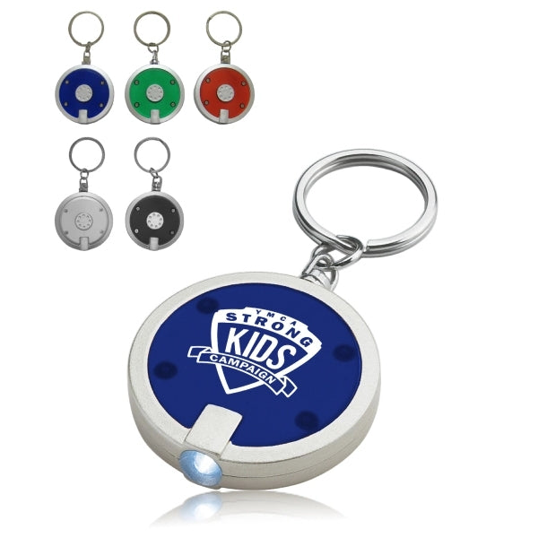 Union Printed, Round Slim LED Flashlight Key Chain