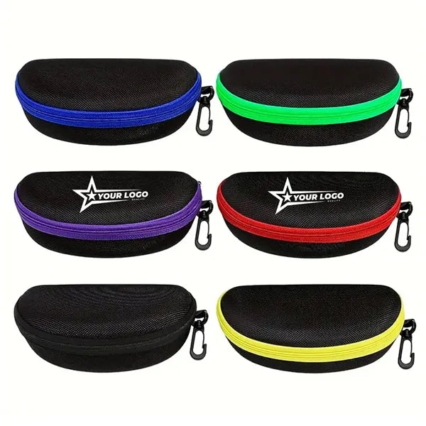 Portable Sun Glasses EVA Hard Case Travel Zipper Clip On