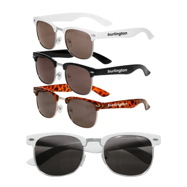Union Printed, Half Frame Semi-Rimless Sunglasses