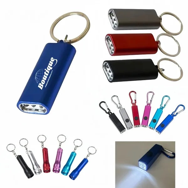 Mini Aluminum LED Flashlight Keychain For Promotions