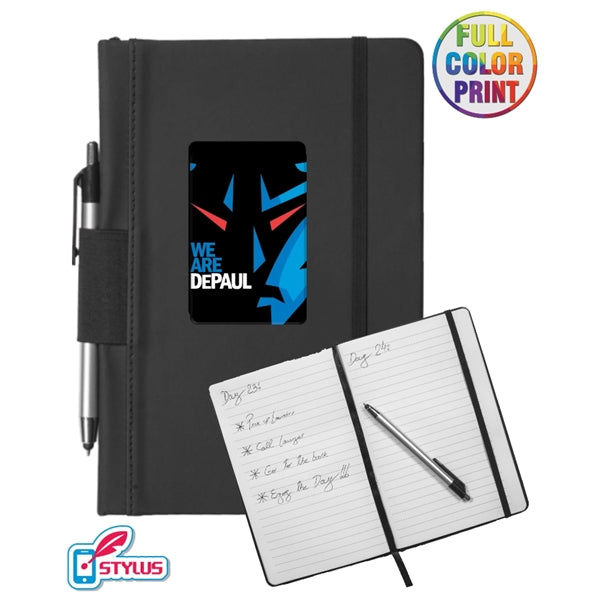 Union Printed, Eco Journal w/ Stylus Pen - Full Color Dome